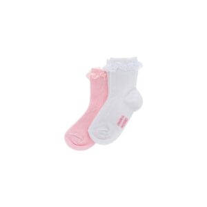 Basico spring baby girl bi-pack socks with ruffles