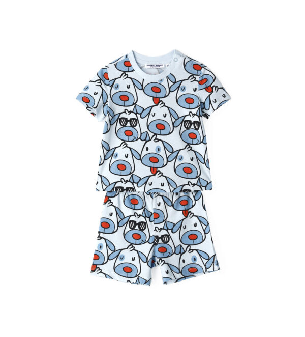 Good night baby boy short pajamas in cotton 1