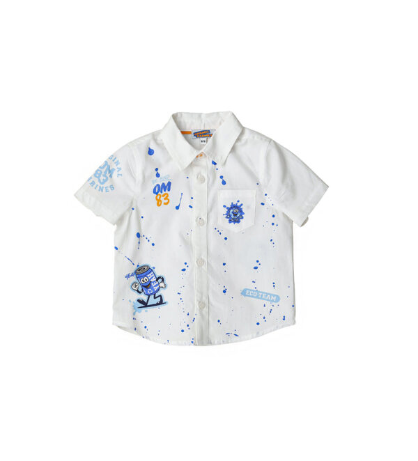 Indigo varsity baby boy cotton shirt