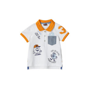 Indigo varsity baby boy short sleeved polo shirt