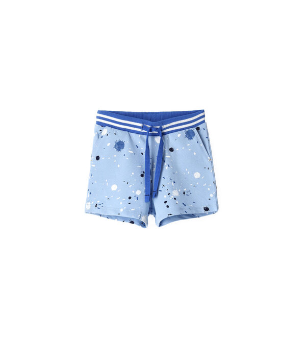 Indigo varsity baby boy cotton fleece bermuda 1