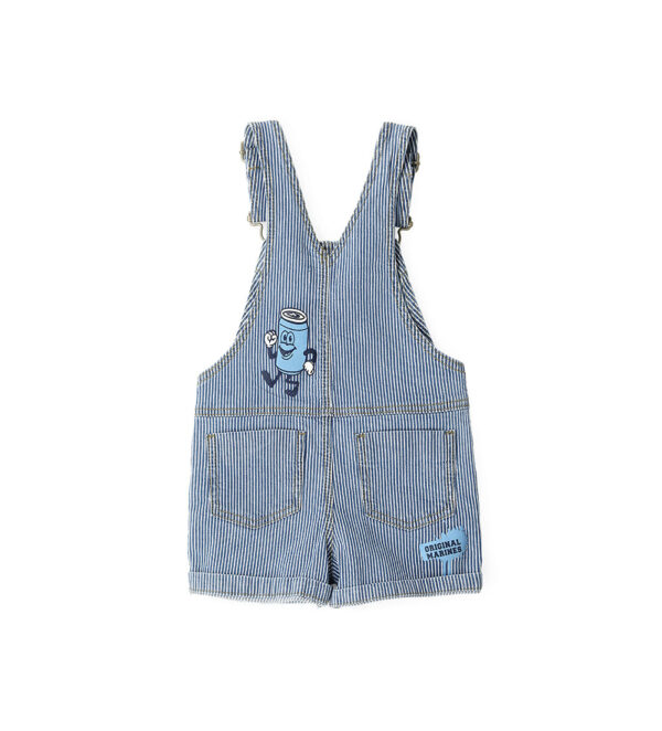Indigo varsity baby boy denim dungarees – Image 4