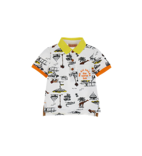 Sunny sunday baby boy piquet polo shirt