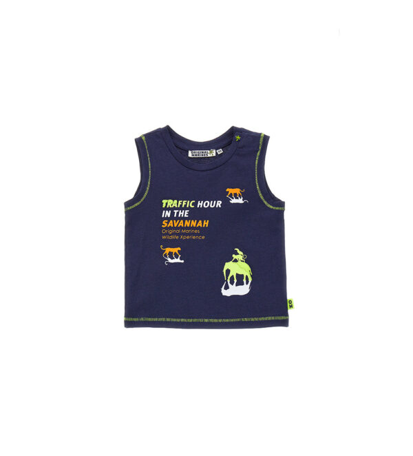 Neon explorer baby boy cotton tank top 1