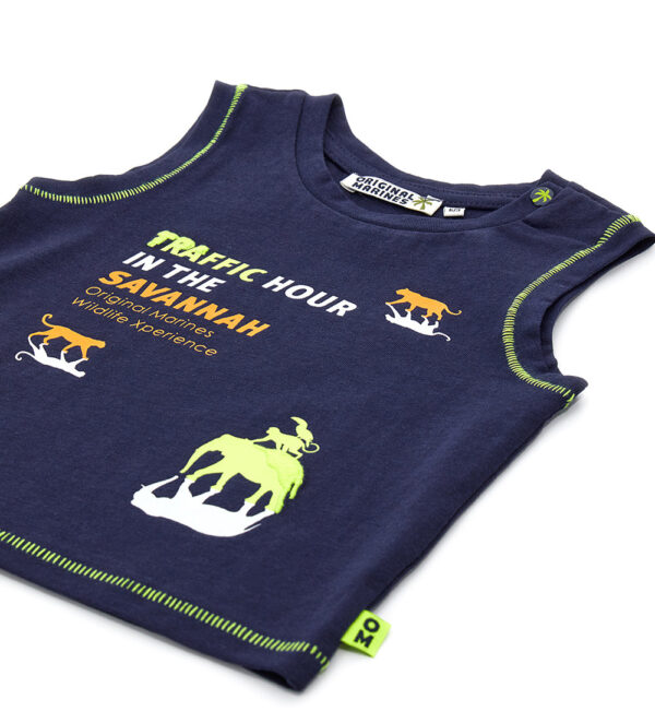 Neon explorer baby boy cotton tank top 1 – Image 2