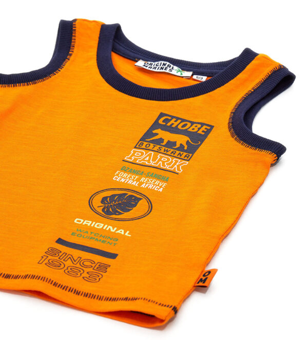 Neon explorer baby boy cotton tank top 2 – Image 2