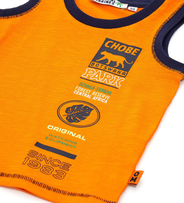 Neon explorer baby boy cotton tank top 2 – Image 3
