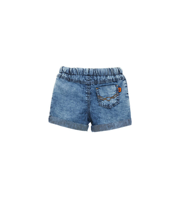 Neon explorer baby boy bermuda in cotton denim – Image 4