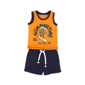Neon explorer baby boy tank top and shorts set 1