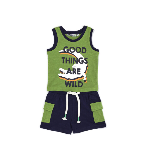 Neon explorer baby boy tank top and shorts set 2 – Image 3