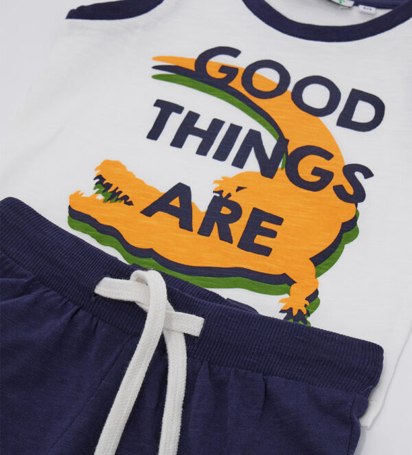 Neon explorer baby boy tank top and shorts set 2 – Image 2