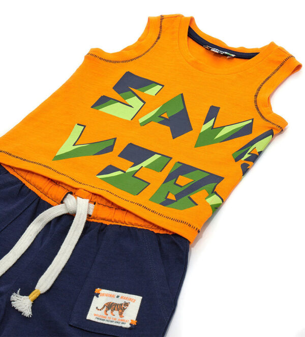 Neon explorer baby boy tank top and shorts set 3 – Image 2