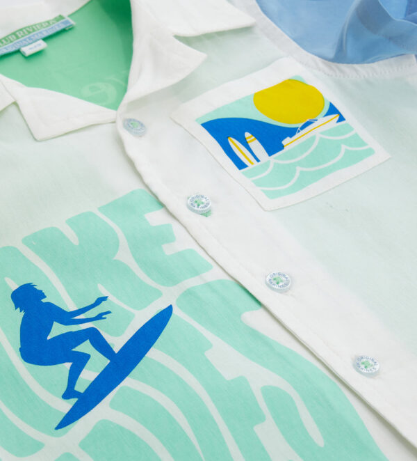 Wakesurf baby boy poplin shirt – Image 2