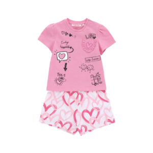 Good night baby girl short pajamas in cotton 4