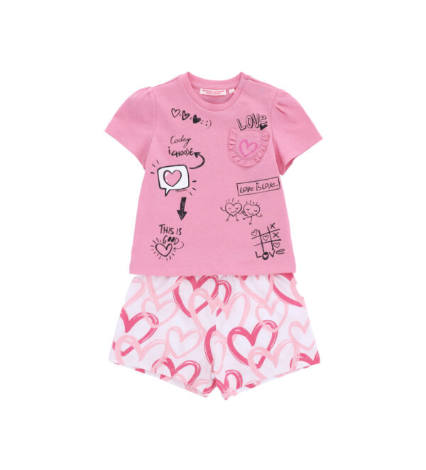 Good night baby girl short pajamas in cotton 4
