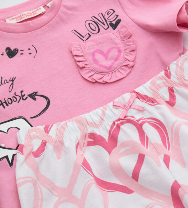 Good night baby girl short pajamas in cotton 4 – Image 2