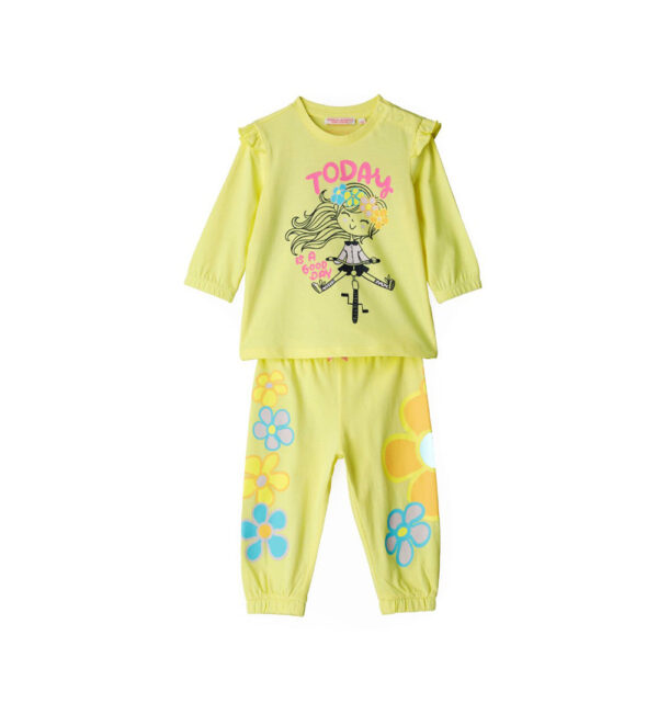 Good night baby girl long cotton pajamas 2