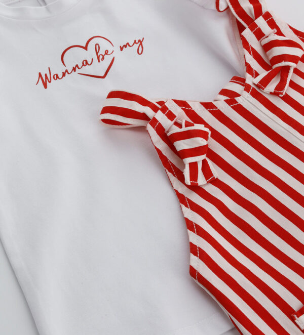 Special day baby girl set: overalls and t-shirt – Image 8
