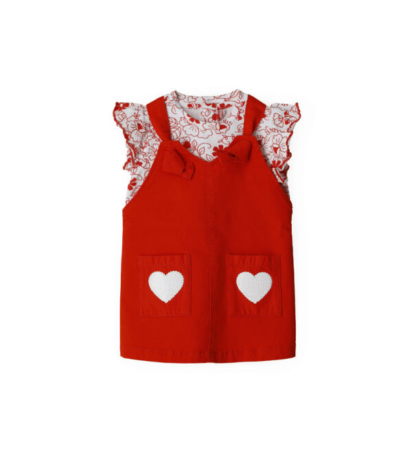 Special day baby girl set: overalls and t-shirt