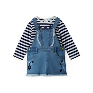 Montecarlo Baby girl Set: T-Shirt And Overalls