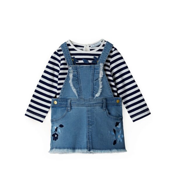 Montecarlo Baby girl Set: T-Shirt And Overalls