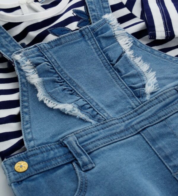 Montecarlo Baby girl Set: T-Shirt And Overalls – Image 5