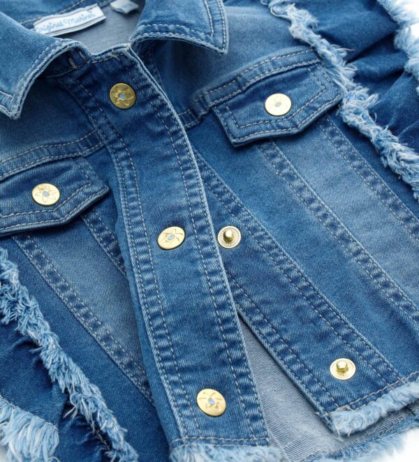 Jackets Baby girl Denim Vest – Image 5