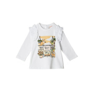 Flower market baby girl long sleeve t-shirt