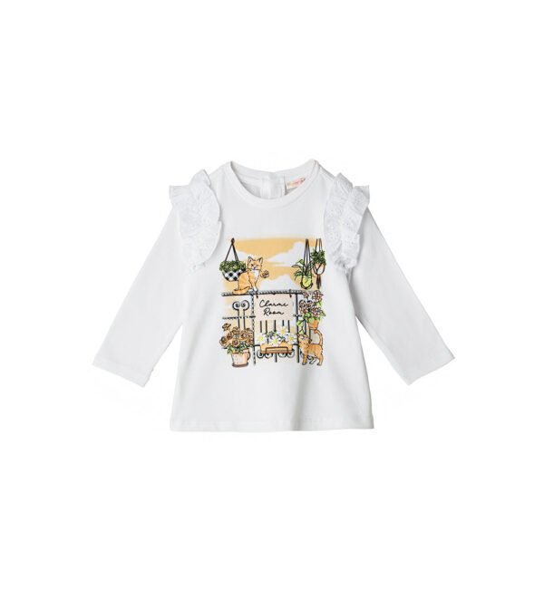Flower market baby girl long sleeve t-shirt