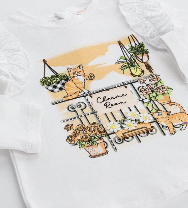 Flower market baby girl long sleeve t-shirt – Image 3