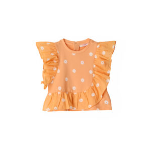 Flower Market Baby girl T-Shirt With Ruffles