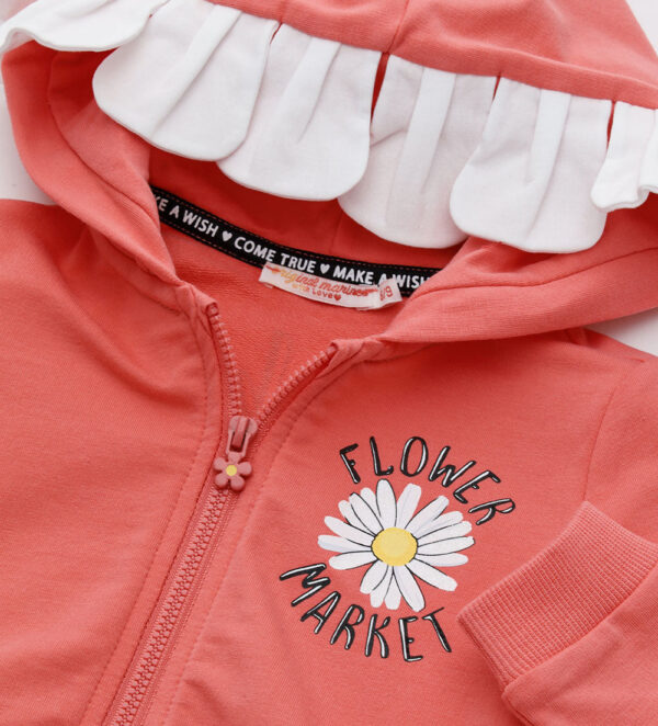 Flower market baby girl hoodie 6 – Image 4