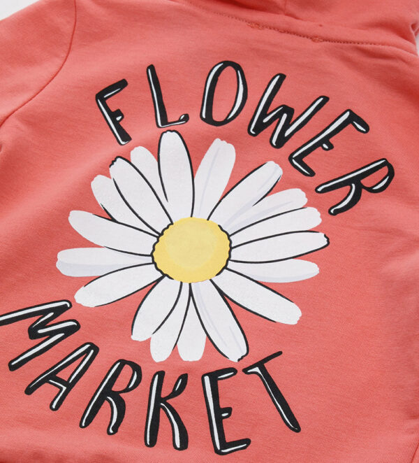 Flower market baby girl hoodie 6 – Image 3