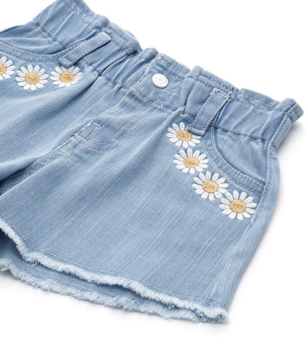 Flower Market Baby girl Denim Shorts – Image 3