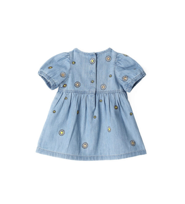 Flower market baby girl denim dress – Image 4