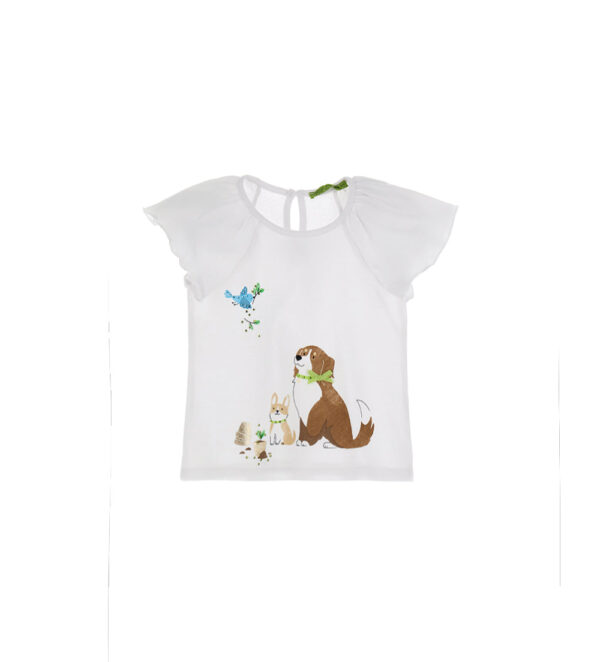Growing up baby girl short sleeve t-shirt 3