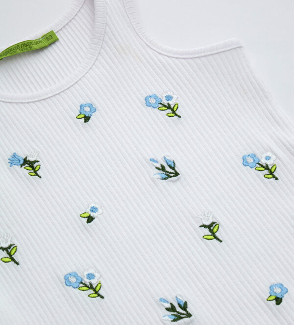 Growing up baby girl tank top in rib – Image 2