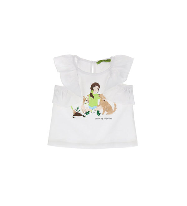 Growing up baby girl tank top with ruffles