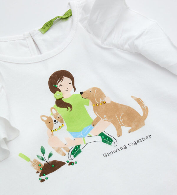 Growing up baby girl tank top with ruffles – Image 2