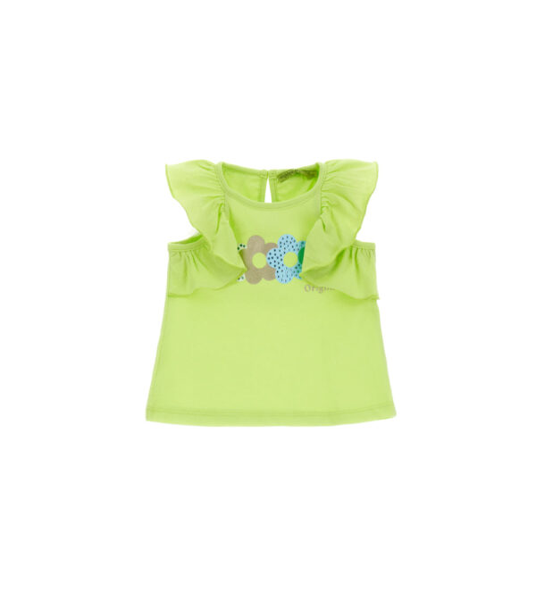 Growing up baby girl tank top with ruffles – Image 3