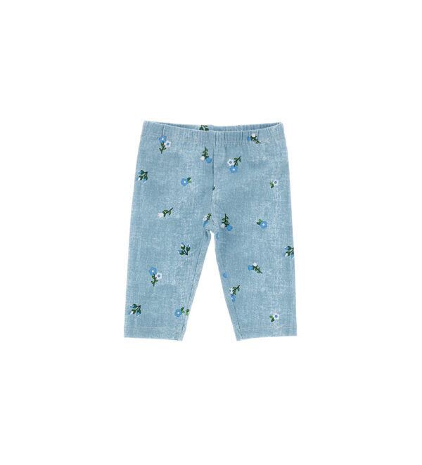 Growing up baby girl leggings with flowers