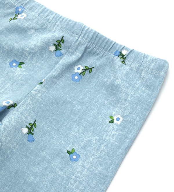 Growing up baby girl leggings with flowers – Image 2