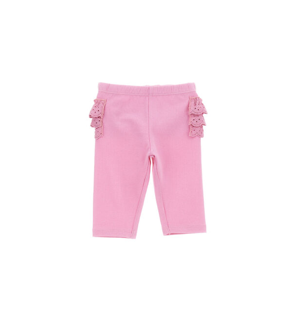 Growing up baby girl leggings with ruffles