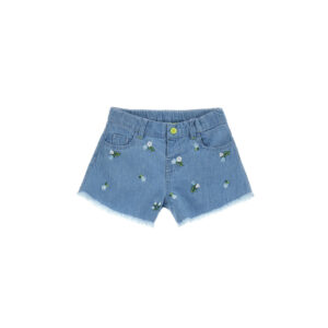 Growing up baby girl shorts in light denim