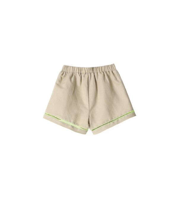 Growing up baby girl linen blend shorts – Image 3