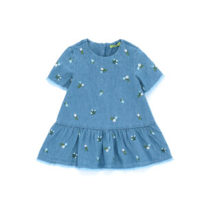Growing up baby girl light denim dress