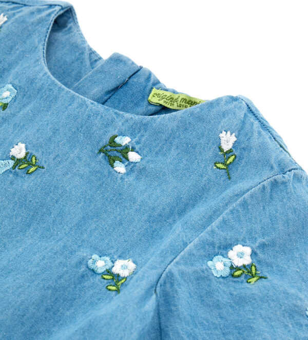 Growing up baby girl light denim dress – Image 2