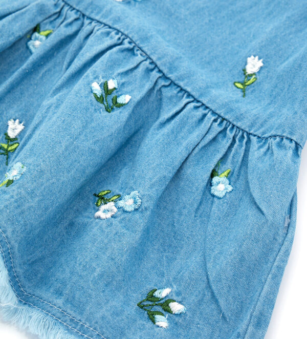 Growing up baby girl light denim dress – Image 4