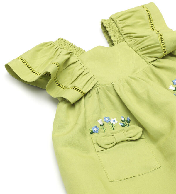 Growing up baby girl dress in linen blend – Image 8