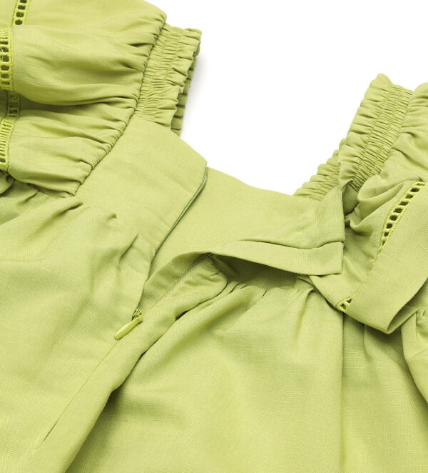 Growing up baby girl dress in linen blend – Image 10